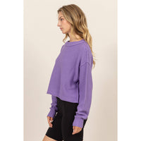CROPPED OVERSIZED KNIT SWEATER