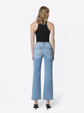 HIGH RISE DISTRESSED HEM SLIM WIDE JEANS LV1998