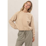 Cropped Pullover Sweatshirt