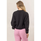 Cropped Pullover Sweatshirt