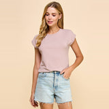 Basic Solid Ribbed Top