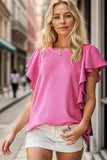 Ruffled Solid Urban Ribbed Top