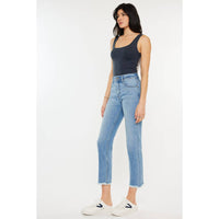 Kancan High Rise Slim Straight Crop Jeans