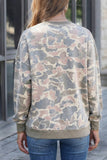 Retro Camouflage Print Womens Casual T Shirt S-4X