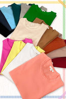 Puffy Sleeve Basic Stretchy Knit Top