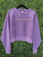 Pre-Order chicka-d Brand Crop Corded Embroidered Pullovers