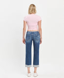 LOVERVET MID RISE CUFFED BOYFRIEND JEANS