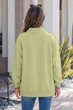 JESUS Letter Patch Graphic Exposed Seam Mock Neck Sweatshirt
