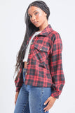 Women's Cropped Boxy Fit Shacket-J1092PSH
