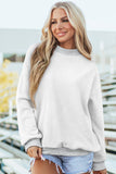 Sequin Mock Neck Reversible Wear Mardi Gras Sweatshirt