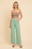 High-Rise Wide-Leg Railroad Stripe Pants