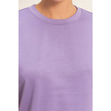 Crew Neck Short Dolman Sleeve Top