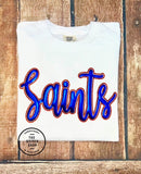 Custom Team Puff with Glitter Out Line Comfort Colors Tee