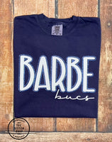 Barbe Bucs Glitter Puff Print Comfort Color Shirt