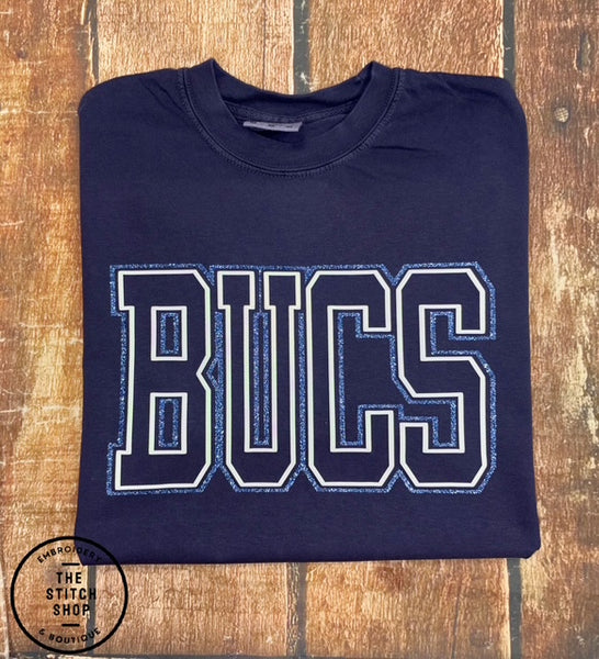 Barbe Bucs Glitter Puff Comfort Color Shirt