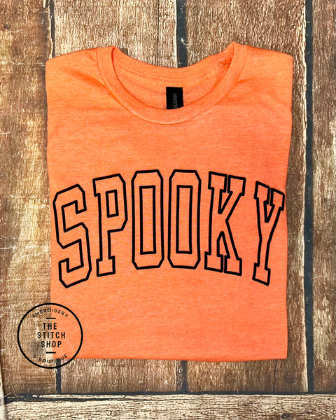 Spooky Outline Puff Comfort Colors Tee