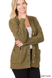 Long Sleeve Popcorn Button Down Cardigan