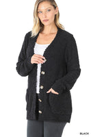 Long Sleeve Popcorn Button Down Cardigan