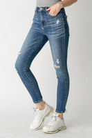 Risen High Rise Vintage Washed Skinny Jeans