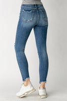 Risen High Rise Vintage Washed Skinny Jeans