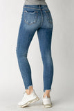 Risen High Rise Vintage Washed Skinny Jeans