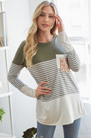 Sweet Basic Flig Color Block Top