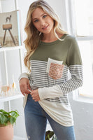 Sweet Basic Flig Color Block Top
