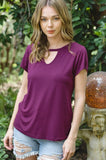 Short Sleeve Cut Out Top
