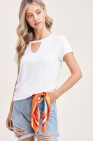 Short Sleeve Cut Out Top
