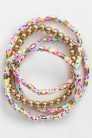 Colorful Clay Bracelet Stack