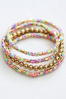 Colorful Clay Bracelet Stack