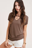 Short Sleeve Cut Out Top