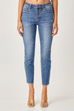 Risen Mid Rise Button Fly Relaxed Fit Skinny Jean
