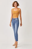 Risen Mid Rise Button Fly Relaxed Fit Skinny Jean