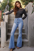 Vervet by Flying Monkey Button Fly High Rise Release Hem Flares