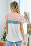 Happy Thoughts Color Block Short Sleeve Top