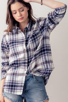 Plaid Flannel Button Down Shirt