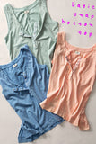Mineral Washed Snap Button Tank