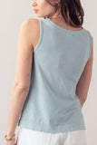Mineral Washed Snap Button Tank