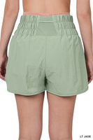 Windbreaker Smocked Waistband Running Shorts