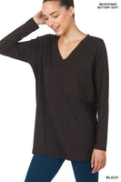 Brushed Microfiber Front Pocket Top