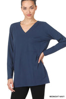 Brushed Microfiber Front Pocket Top