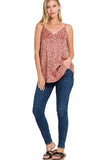 Leopard Print Reversible Satin V-Neck Cami