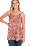Leopard Print Reversible Satin V-Neck Cami