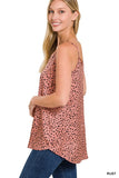 Leopard Print Reversible Satin V-Neck Cami