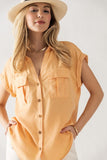 Short Sleeve Button Up Shirt With Pockets
