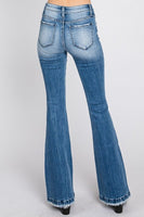 Petra153 Destroyed Mid Rise Stretch Flare Jeans