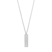Silver Filigree Bar Dangle Necklace