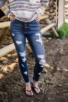 KanCan High Rise Super Destructed Skinny Jean