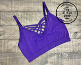Front Lattice Bralette - Multiple Colors